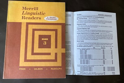 Vintage 1966 Unused Merrill Linguistic Readers Basic Program Reader 3 Workbook