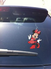 02-02 Minnie Mouse Dancing Twirling Car Window Vinyl Decal Sticker