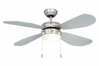 Vaxcel AireRyder Classic Ceiling Fan With Light Reverse Nickel 105 cm
