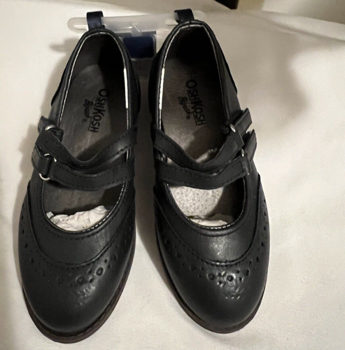 OSHKOSH B'GOSH LITTLE GIRLS POINTED TOE DARK NAVY MARY JANE SHOES SIZE 10 NEW - Picture 4 of 17