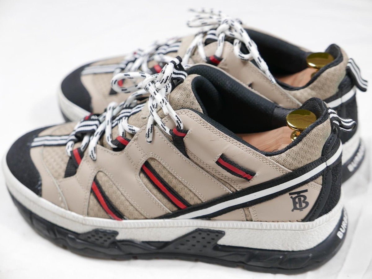 Burberry Sneakers Winter Hiking Low Top Leather Logo RARE 41