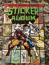 Official Marvel Universe Sticker Album 1986 Complete W/all 77 Stickers