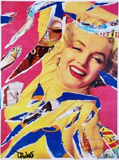Dr. LOVE Marilyn Monroe decollage STREET ART Keith Haring BASQUIAT Mimmo Rotella