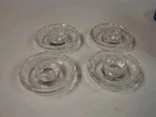 Julian Candlestick holders lead crystal set of 4 Toscany Inc. made in Yougoslavi