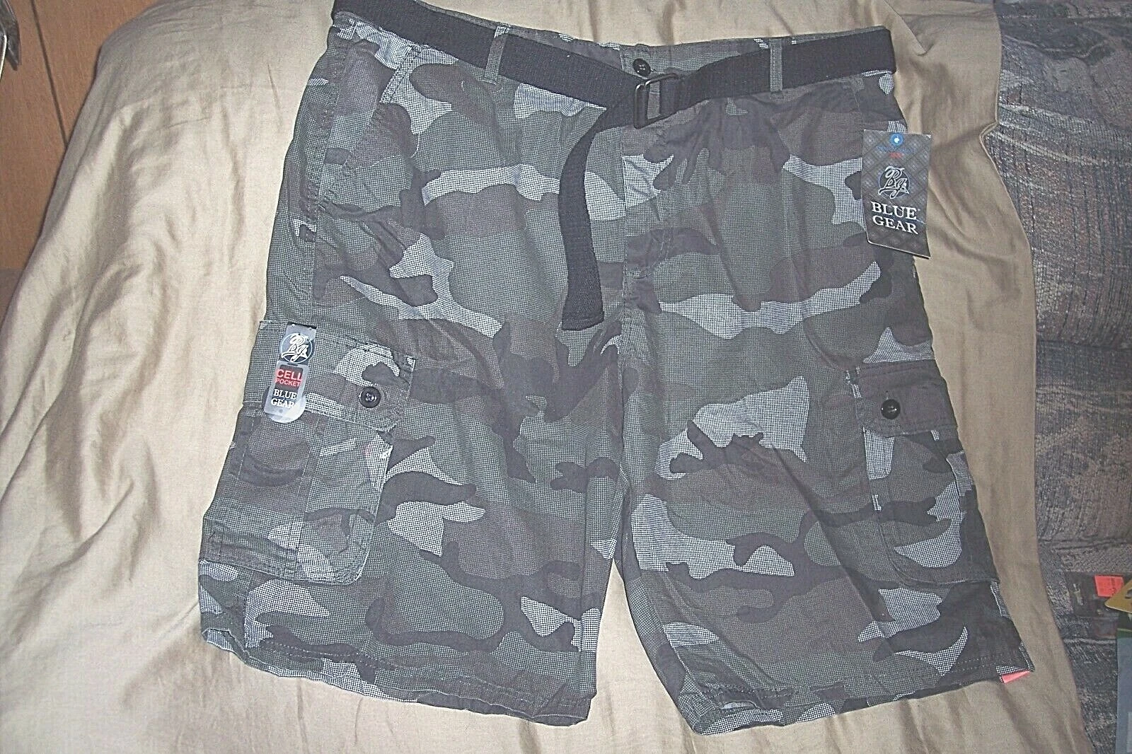 Camo Shorts Hiking Shorts Fishing Shorts Sz 44 + Belt Camo Cargo Bdu Shorts $44