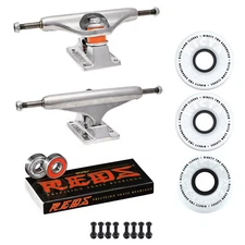 Independent Trucks Ricta SKATEBOARD 92a Clouds Wheels PACKAGE Reds Bearings