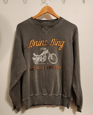 Anine Bing Women's Black Ramona Sweatshirt Small