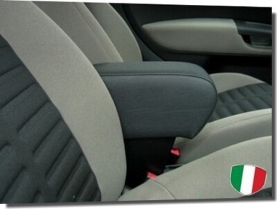 Bracciolo Regolabile Per Fiat Punto/Grande Punto - Eco Pelle Nera, Portaoggetti, Made In Italy - Foto 3