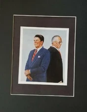 Alfred Leslie "Ronald Reagan And Yuri Andropov" Matted off-set  Lithograph 1998
