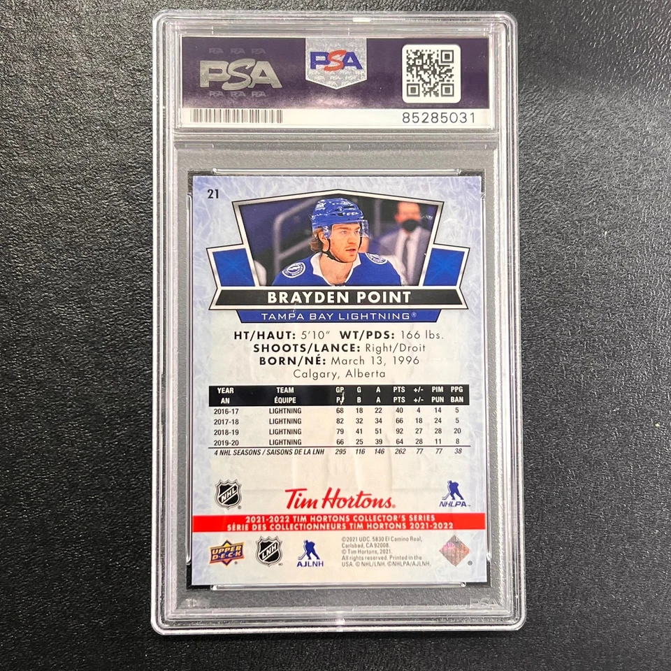 2022-23 Upper Deck Series One UD Portraits #P-5 Brayden Point Signed Card AUTO P - Image 2 of 2