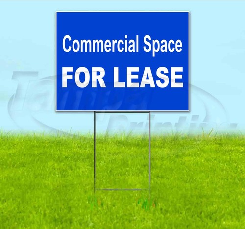 COMMERCIAL SPACE FOR LEASE 18x24 Yard Sign WITH STAKE Corrugated Bandit ...