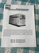 DCA-25SSIU2 DCA-45SSIU3 Generator MQ Multiquip operation book Manual shop Guide