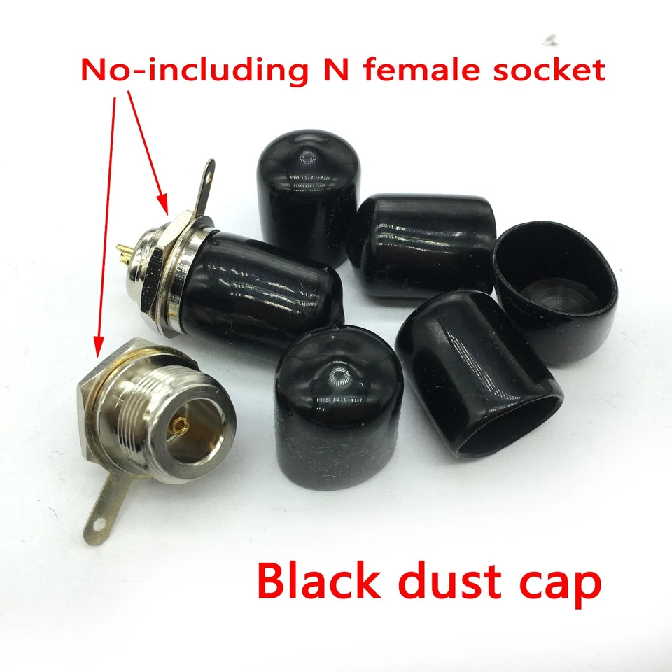 200PCS Black Φ16mm Protective Plastic Cover Dust Cap for N/UHF Female Connector - Image 3 of 4