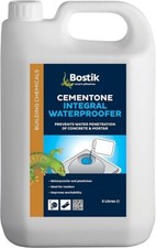 Bostik Cementone Integral Waterproofer 5L Prevents Water Penetration Of Concrete