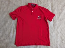 Ralph Lauren Polo Shirt Adult Medium Red Offshore Sailing Team Pocket Classic