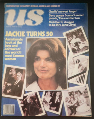 US Magazine July 10 1979 Jackie Kennedy, Jackie turns 50 Chris Evert B21:847