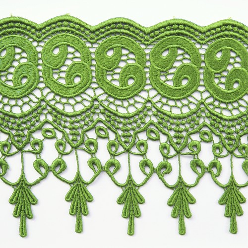 7.5" Wide 20 Colors Floral Venice Lace Trim Guipure Fringe Trimming By Yardage - Picture 21 of 22