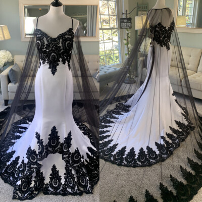 Sirena Vestido Gotico Blanco Vestidos De Novia Góticos De Satén De