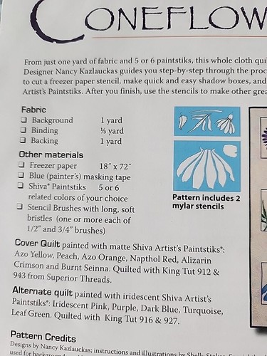Coneflower Quilt Pattern Cedar Canyon Textiles Plus 2 Mylar Stencils CCT505 - Picture 5 of 7