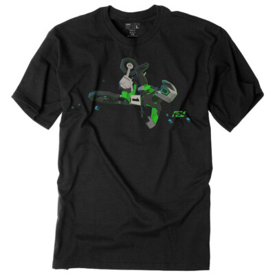 FACTORY EFFEX FACTORY EFFEX FX MOTO KIDS GREEN YOUTH T-SHIRT / BLACK (L) 19-8373