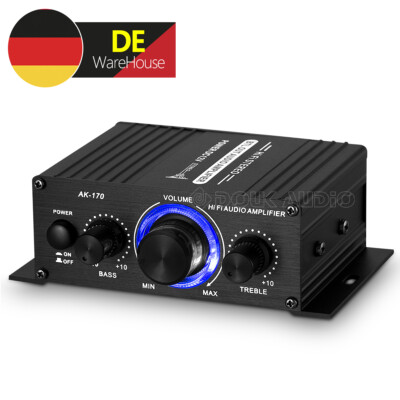 AK170 Leistungsverstärker for Startseite/Auto/Marine Speaker Amplifier Mini Amp