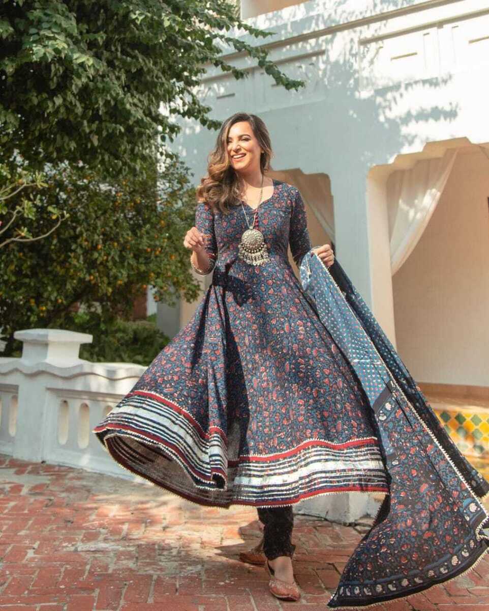 Wedding Party Wear Indian Women Anarkali Kurti, Pant With Dupatta Gift For  Her. | eBay