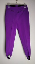 Vintage Obermeyer Purple Wool Nylon Stretch Ski Pants w/ Stirrups 12R
