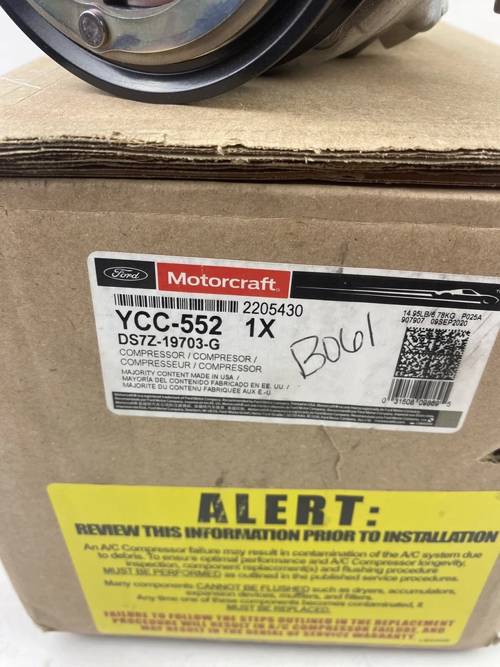 Genuine Ford OEM A/C Compressor and Clutch 2017-2020 Ford Fusion 1.5L YCC-552 - Image 3 of 4
