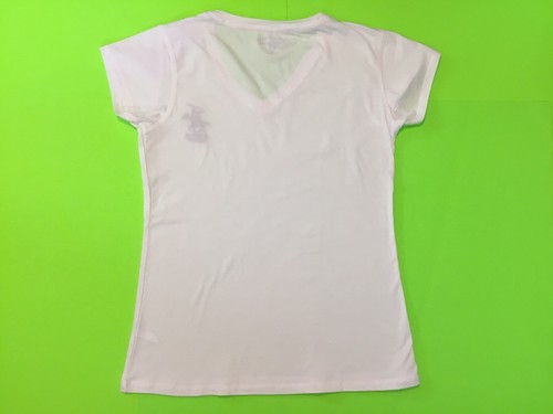 BEVERLY HILLS Polo Club Women’s Short Sleeve T-Shirt MEDIUM White w/Black NEW - Picture 11 of 12
