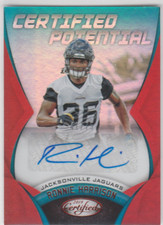 2018 Certified Potential Signatures Mirror Red RONNIE HARRISON AUTO JAGUARS /75 