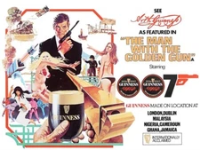 Guinness Beer - James Bond 007 Theme -  New Metal Sign 9x12" Ships Free