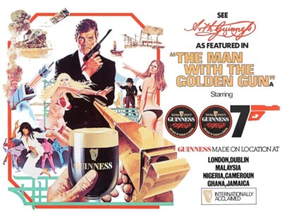 Guinness Beer - James Bond 007 Theme -  New Metal Sign 9x12'' Ships Free