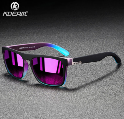 KDEAM Unisex Polarized Sport Sunglasses Square Outdoor Driving Fishing Glasses 