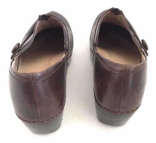 Dansko Solstice Leather Clogs Womens Size 37 Brown Slip On Mule Leather Shoe - Picture 4 of 10