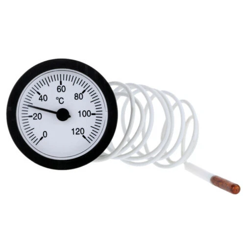 52 mm Zifferblatt Thermometer Kapillare Temperaturanzeige mit Sensor 0-120 ° DHL - Bild 2 von 15