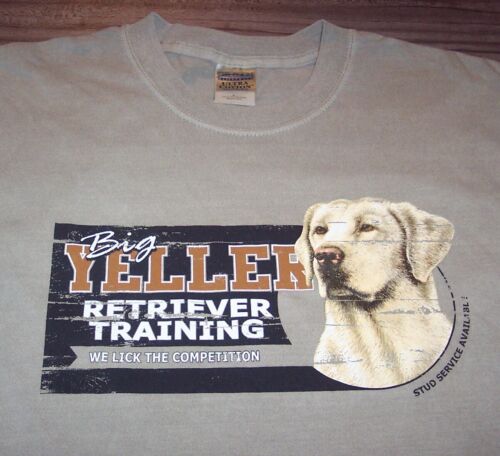 T-shirt BIG YELLER GOLDEN RETRIEVER Training DOG HOMME GRAND NEUF avec ÉTIQUETTE CHIOT - Photo 1/4