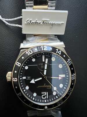 Salvatore Ferragamo 1898 Sport men watch, Gold/Silver | eBay