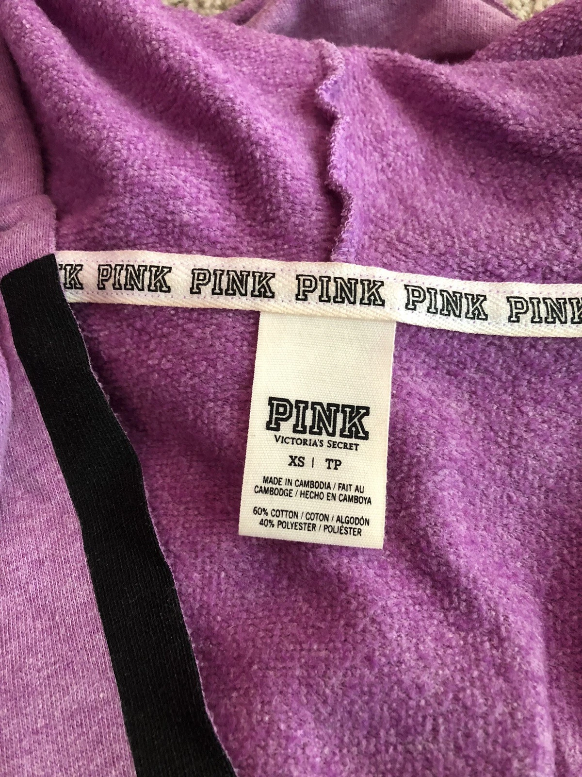 UNDERCOVER Felpa con cappuccio rosa Victoria Secret XSmall