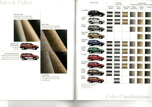 1999 GMC JIMMY Truck Brochure / Catalog with Color Charts; SLS,SLE,SL,SLT,4WD - Picture 4 of 5