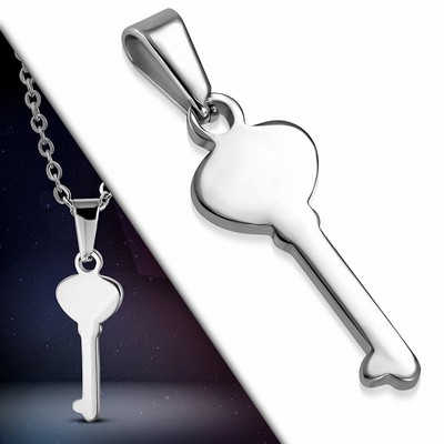 Stainless Steel Key Shaped Pendant