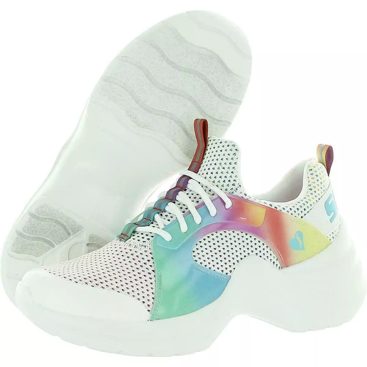 Skechers Women s Solei St. Rainbow Grooves Fashion Sneakers 8.5 Medium 4029