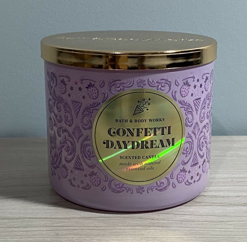 BATH & BODY WORKS Confetti Daydream 3-Wick Candle SCENTED LARGE 14.5 OZ NEW