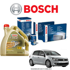 KIT TAGLIANDO FILTRI BOSCH + OLIO CASTROL + FILTRO GPL VW GOLF 6 VI 1.6 BIFUEL