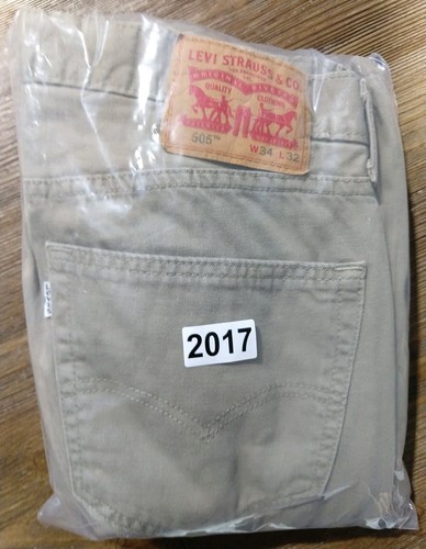 Levi's 505 Straight Leg Tan Khaki Denim Jeans Men's Size 34x32 - Picture 7 of 7