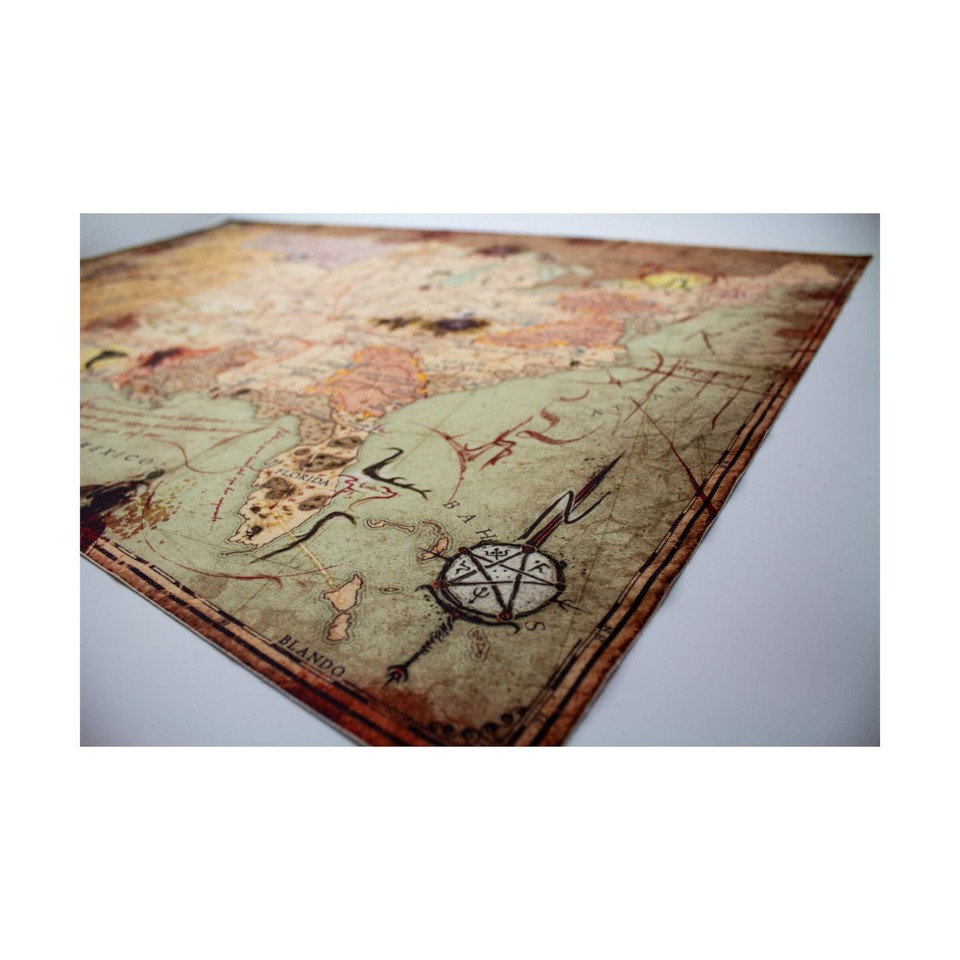 Tatter Map All Rolled Up RPG Adventure/Supplement Weird Frontiers A3 Velvet Map ...
