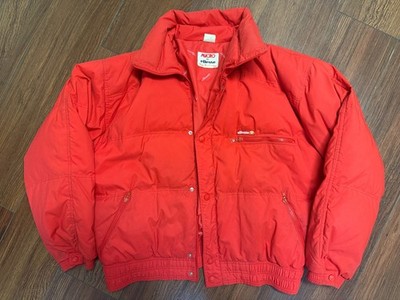Rare, 1986 Vintage, Red, Goose Down, Ellesse Ski Jacket, Men s XL, Made in Italy