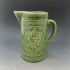 Vintage McCoy Pottery Green Grape Leaf Ceramic Water Milk Pitcher 1.5L