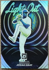 2022 Donruss Optic Lights Out Silver Prizm #LO-5 Josiah Gray Nationals Holo RC