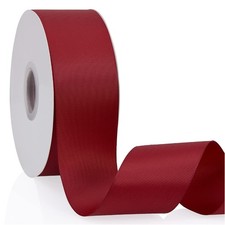 Burgundy 2" X 50 Yards Solid Color Double Faced Grosgrain Ribbon for Gifts Wr...