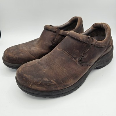 Dansko Mens Brown Leather‎ Slip On Professional Clogs Shoes 8701787800 Size 46 Dansko Wynn Mens Size 12 46 Brown Casual Shoes Clogs Loafers  main image 4